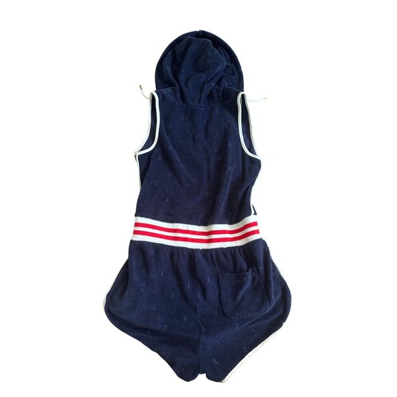 CHAMPION Women's Navy Blue Terry Hooded Romper Size Small - Picture 4 of 9